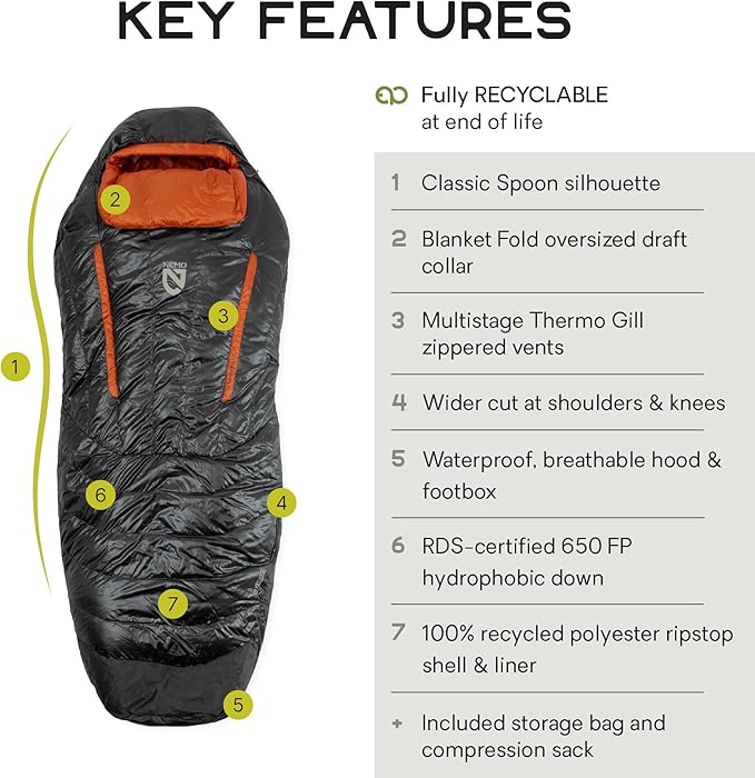 NEMO Equipment Disco Men's &amp Women's Endless Promise Down Sleeping Bag