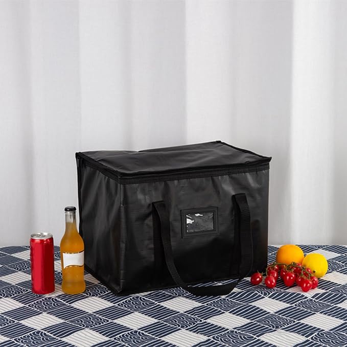 Insulated Delivery - Thermal Food Carrier for Catering Runs | Reusable Grocery Cooler with Heat Retention Lining &amp Leak Resistant Interior for Restaurant Orders Meal Prep Transport Picnic Trips