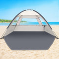 COMMOUDS Beach Tent Sun Shade for 3/4/6/8 Person UPF 50+ Beach Sun Shelter Canopy Tent Lightweight Easy Set Up and Carry