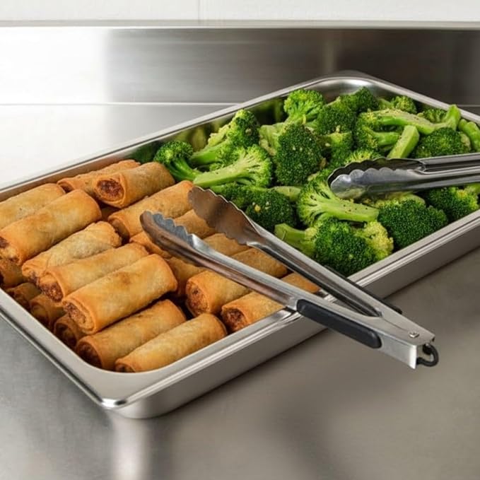Soro Essentials- Full Size 2-1/2 Deep Stainless Steel Anti-Jamming Steam Table Pan 22 Gauge- Chafer Food Pan Stackable Anti-Jam Steam Pans for Hotel Restaurant Supplies Party Buffet Event Catering