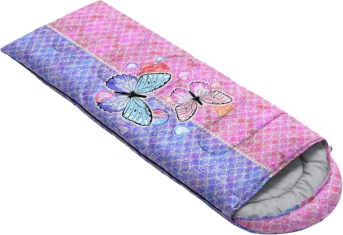 QOOMO Camping Sleeping Bags3 Season Warm &amp Cool WeatherLightweightWaterproof Sleeping Bags for Adults &amp KidsTravelingand OutdoorsCamping Gear Equipment
