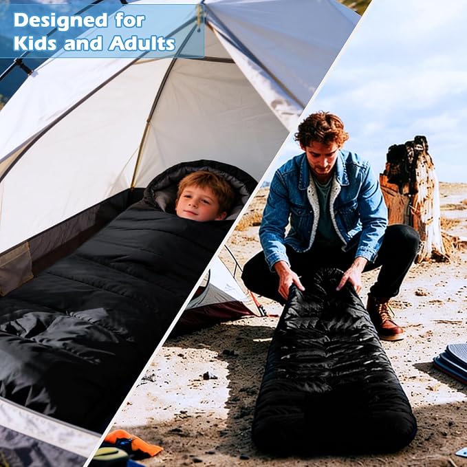 Sleeping Bags for Adults Backpacking Camping Sleeping Bag for Kids Heated Sleeping Bag for Camping Outdoor Hiking Rechargeable Lightweight Compact Camping Essentials Gear