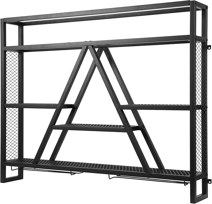 Wall Mounted Rack Multi-Purpose Bar Bottle Display Shelf Large Capacity for Kitchens Bars Cafes