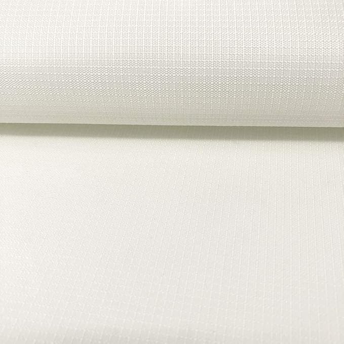 Ottertex Polyester Ripstop Fabric PU Coated 200 Denier 8.7oz 59/61 Wide Waterproof Tent Water Repellent Dustproof Airtight Inflatable Flag Tarp Cover Excellent Fabric for Kites (5 Yard Off White)