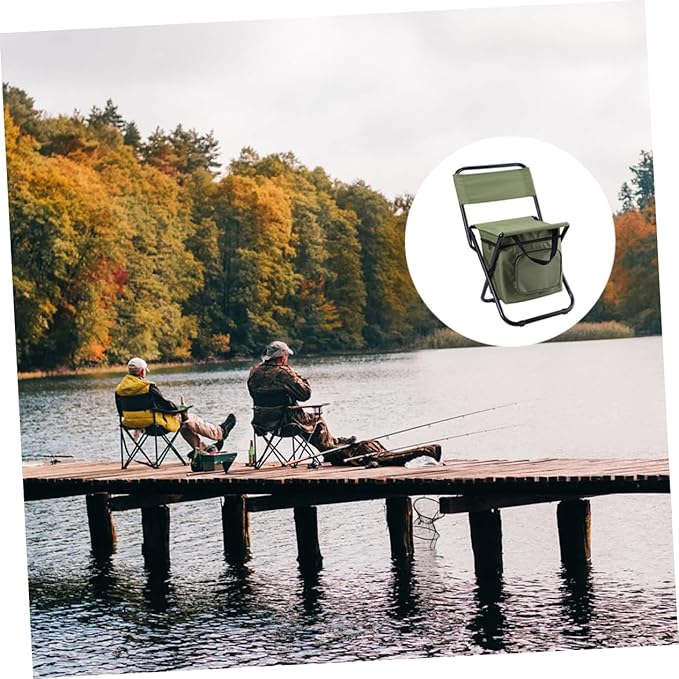 Fishing Chair Ice Pack Storage Insulation Portable Camping and Lounger for Outdoor Activities