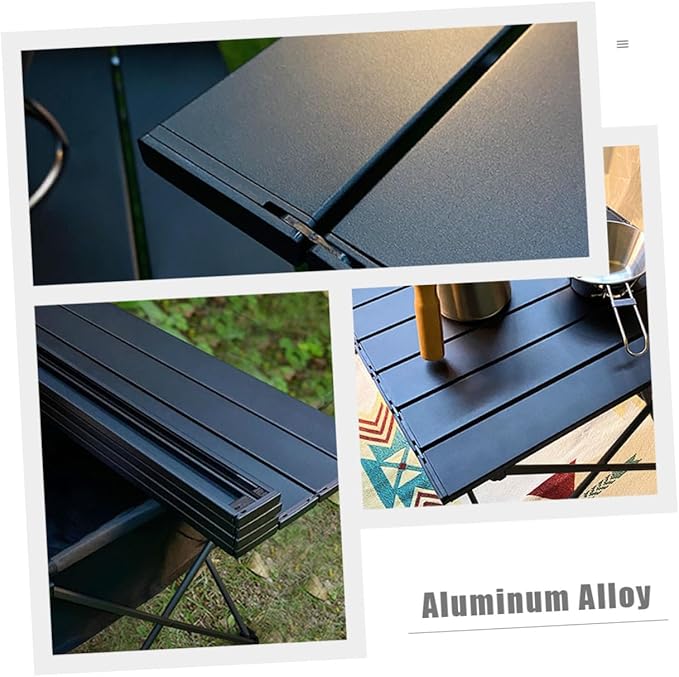 Folding Table Portable Outdoor Desk Easy to Clean Lightweight for Camping Beach Snacks Picnics and Tailgating Convenient Carry Bag