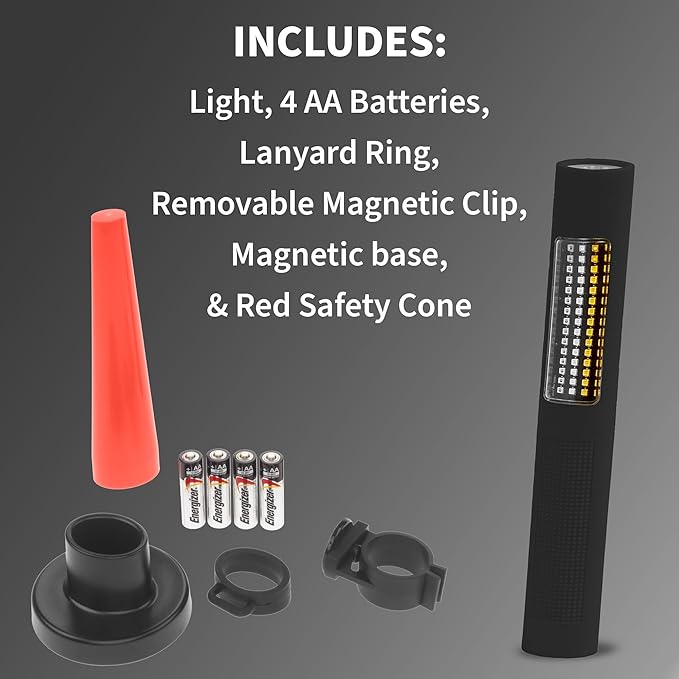 Nightstick NSP-1174-K01 LED Safety Light &amp Flashlight Combo Kit - White &amp Amber Floodlight