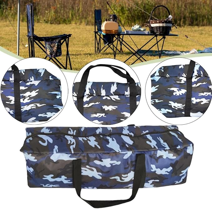 Camping Gear Organizer Bag Multipurpose Zippered Pouch for Tent Poles &amp Cushion Storage Water-Resistant Sundries Handbag