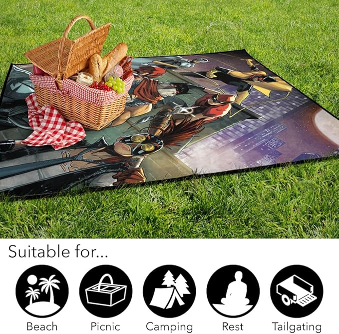 LOGOVISION Batman Incorporated Team Outdoor Blanket for Picnic Beach Camping Park Tailgate 50x60