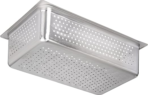 Carlisle FoodService Products Durapan Perforated Steam Table Pan for Catering Hotel and Restaurants Stainless Steel Full-Size 6 Inches Deep Silver (Pack of 6)