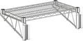 14 x 24 Wire Chrome Wall Mount Shelf Commercial Fixed Wall Mount Rack NSF Metal Floating Shelving for Kitchen Stock Rooms Home and Hotel