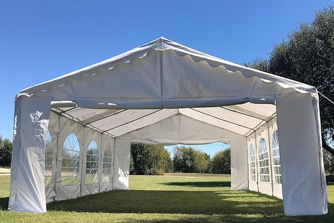 DELTA 26'x16' Budget PE Party Tent + (2) Long Bags + (1) Short BagTents for Partiescarpas para FiestasHeavy Duty Upgraded Galvanized Wedding Tent Canopy Big Tents Carport Outdoor Event