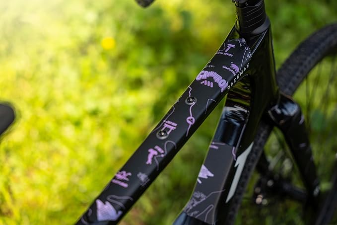 Bike Frame Protection Kit - 18-Piece Clear Film for Gravel &amp Road - Ultra-Light 200µm PVC Scratch-Resistant Easy DIY Install