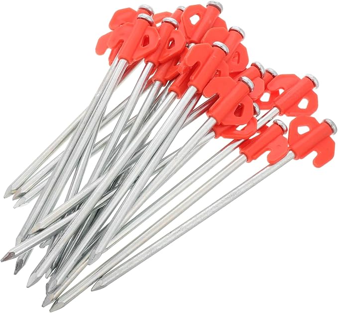 20Pcs Outdoor Tent Stakes Durable Ground Nails for Camping Canopies and Decorations Easy Installation Windproof Pegs for Outdoor Activities and Lawn Use