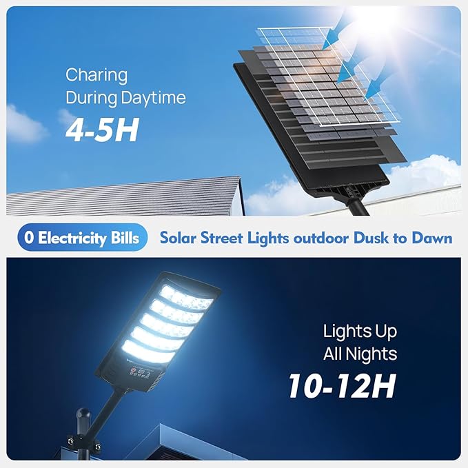 Super Bright Solar Lights Outdoor Solar Motion Sensor Light Waterproof Security Flood Light with 3 Modes for Garden Yard Pathway (1 Pack)