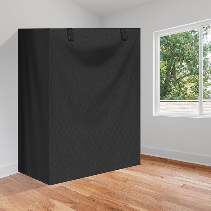 Storage Shelving Unit Cover Waterproof Shelf Cart Protective Outdoor Indoor Storage Rack Dust Cover with Zipper (60Lx24Wx72H) Black