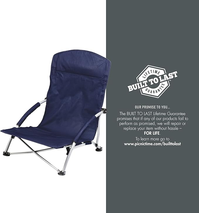 ONIVA - a Picnic Time brand - Tranquility Beach Chair with Carry Bag - Low Beach Chair
