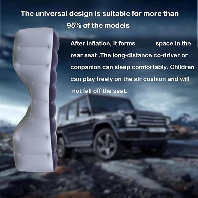 Inflatable Mattress Car Camping Mat Portable Air Bed Car Gap Filling Mat Car Travel Sleeping Mat