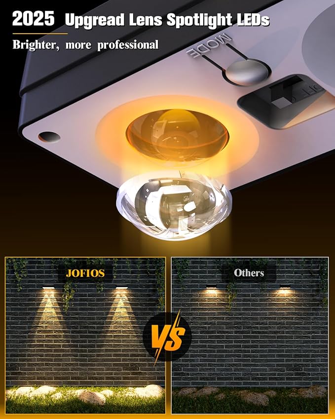 Solar Fence Lights 20 Pack 50 Lumens Outdoor Solar Lights with 12 Modes RGB Color Glow LEDWaterproof Solar Lights for Patio Backyard Deck Fence Railing