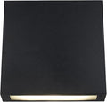 TRANS GLOBE LED-51580 BK I Celestia Collection 8 Inch LED 3000K Outdoor Wall Mount - Black Finish with Frosted Glass I Modern Contemporary Fixture I
