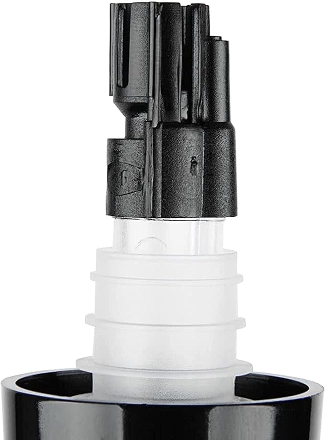 TrueCraftware- 5/8 oz Measured Liquor Pourer with Black Tail &amp Collar Acrylonitrile Set of 12- Cocktail Shot Dispenser Liquor Bottle Pourers Alcohol Liquor Pourers Bar Bartender Accessories