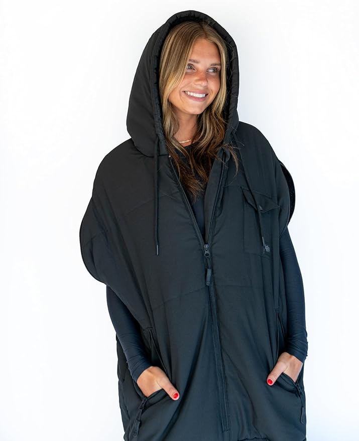 IGLU Outfitters Wearable Sleeping Bag Long Puffer Jacket Stadium Sack Camping Sports Stadiums Poncho Blanket