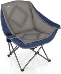 CAMPHILL Folding Camping ChairOversized Portable Camping Chair with Cup HolderHeavy Duty Padded Lawn Chair for Camping Tailgates Beach and Sports