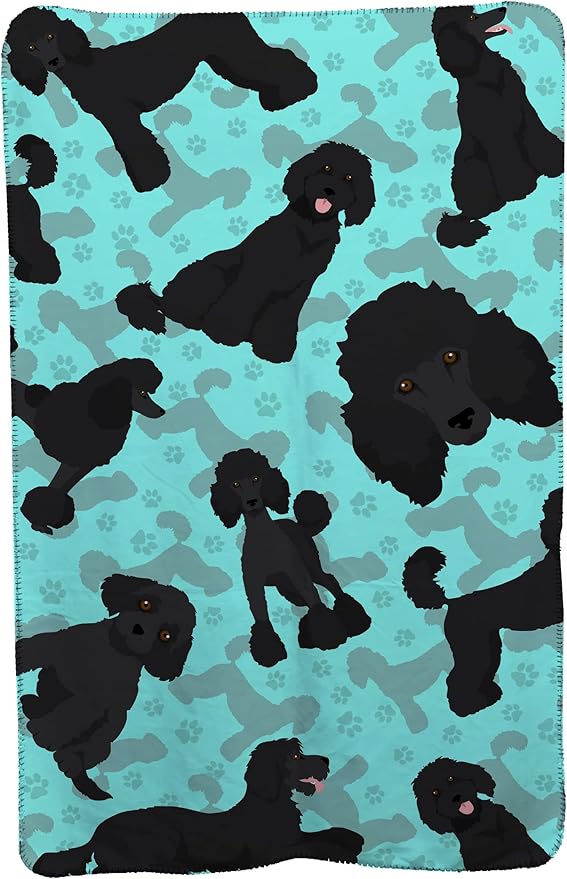 Caroline's Treasures MLM1022TBLT Black Standard Poodle Soft Travel Blanket with Bag Airplane Blanket Indoor Outdoor Camping Blanket for Traveling Picnics Beach Trips Concerts