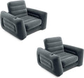 INTEX 66551EP Inflatable Pull-Out Sofa Chair Sleeper that works as an Air Bed Mattress Twin Sized (2 Pack)