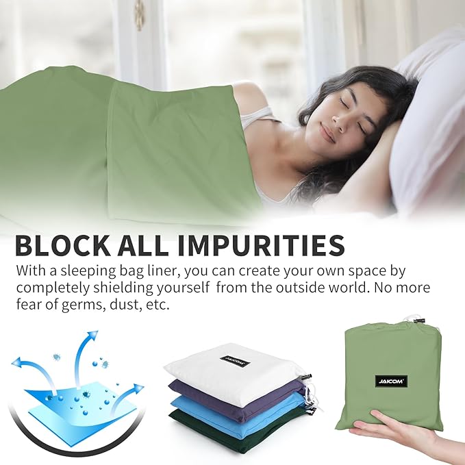 Sleeping Bag Liner - Travel Sheets for Hotel Portable &amp Comfortable &amp Quick-Drying Adult Sleep Sack for Camping Business Trips Traveling Hostel
