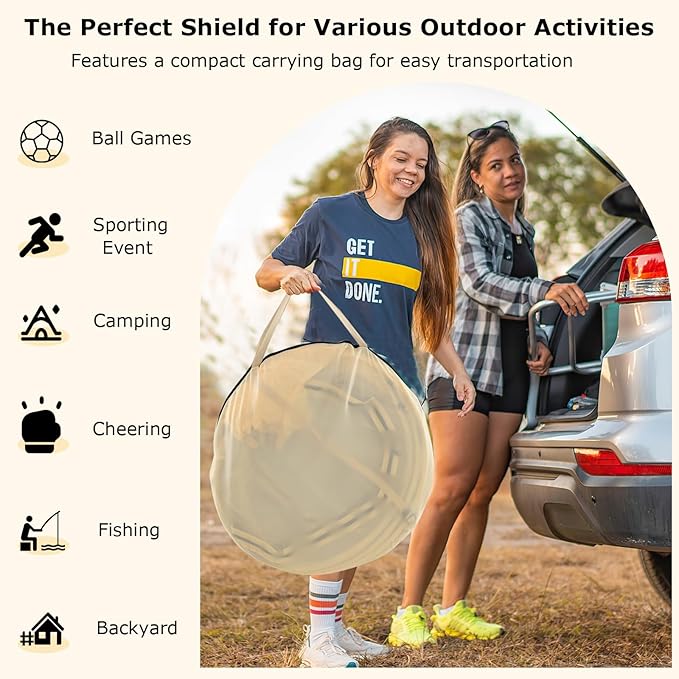 Goplus Sports Tent Instant Pop up Weatherproof Shelter Portable &amp Foldable Outdoor Clear View Bubble Tent w/Carrying Bag Floor Mat Watch Sports Events Camping