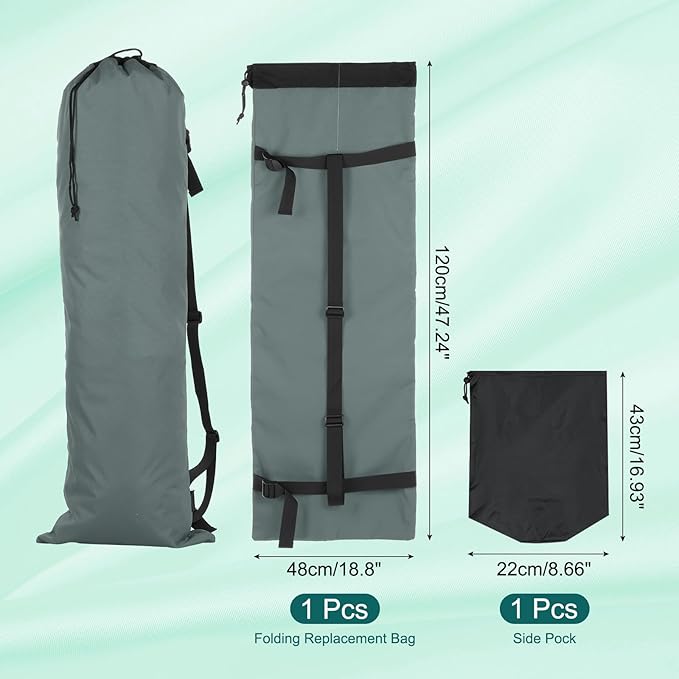 PATIKIL Foldable Camp Chair Replacement Bag Camping Chairs Folding Chair Carry Bag with Adjustable Shoulder Straps for Outdoor Camping Fishing Storage Gray