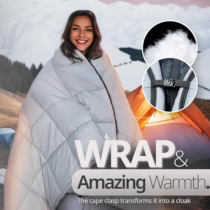 GEERTOP Lightweight Outdoor Camping Blankets for Adults Compact Travel Blanket for Hiking Backpacking All Weather Sleeping Bag Quilt for Beach Park Stadium