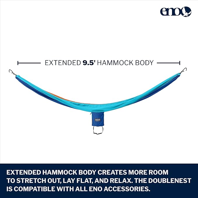 ENO Eagles Nest Outfitters DoubleNest Lightweight Camping Hammock 1 to 2 Person Special Edition Colors ATC