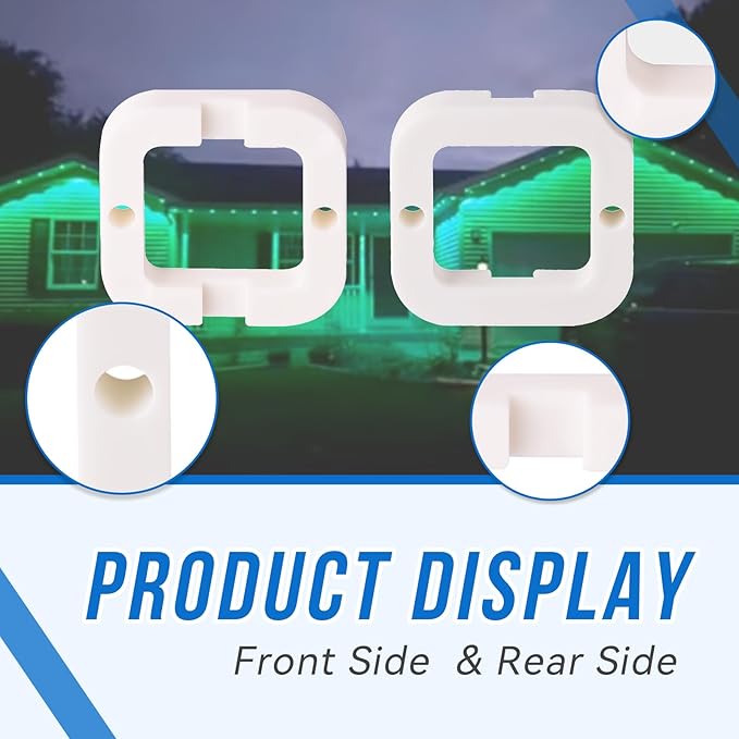 Outdoor Light Mount Bracket/Outdoor Home Lighting Mounting Brackets Compatible with Go-vee Permanent Outdoor Light Model (H705) Outdoor Light(White150FT-120 mounts)