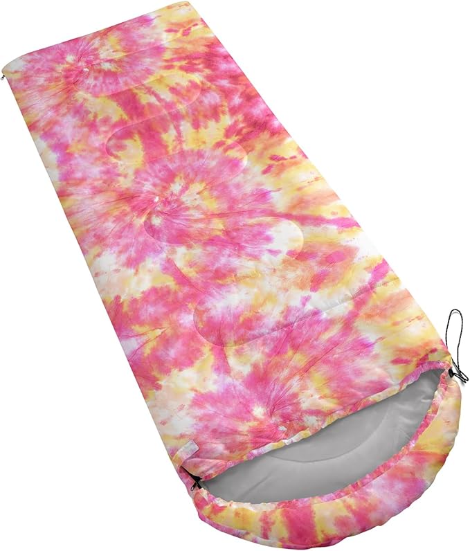 QOOMO Axolotl Cute Camping Sleeping Bags3 Season Warm &amp Cool WeatherLightweightWaterproof Sleeping Bags for Adults &amp KidsTravelingand Outdoors