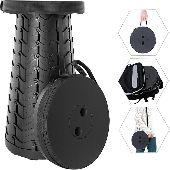 Foldable Stool Scalable Foldable Stool Portable Chair Camping Chair Lightweight Compact Convenient Load Resistant Camping Hiking Fishing Outdoor Activities