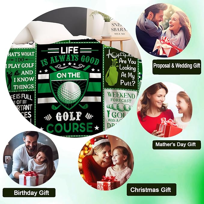 Unique Golf Blanket Gifts for MenFunny Golf Accessories Golfer Throw Blanket Cool Golfing Gifts Idea for Golfers Men Women Adults Boys 60X50