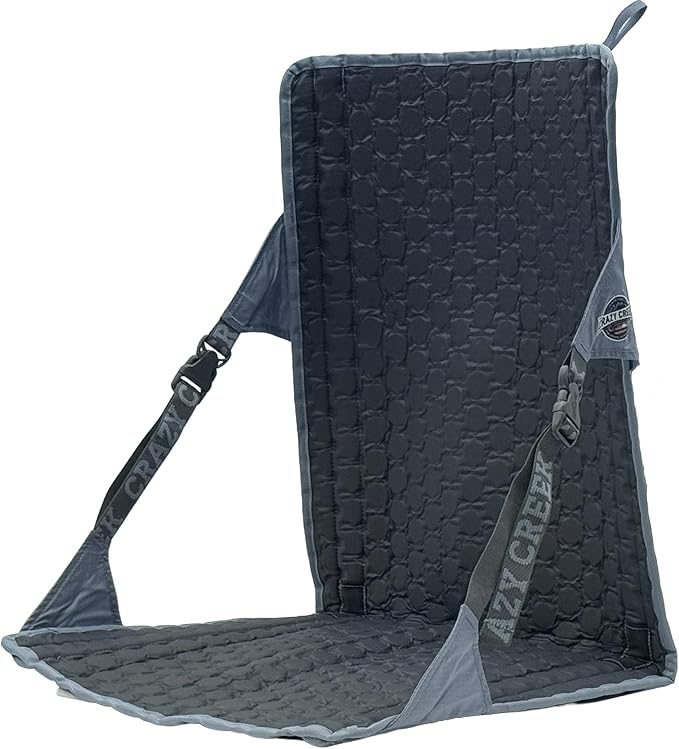 Crazy Creek HEX 2.0 LongBack Chair for Backpacking Camping and Stadium Use Extra Width &amp Back Height for Comfort 250 LBS Weight Capacity Adjustable Straps w/Rock Lockster (R) Buckles Cobalt/S