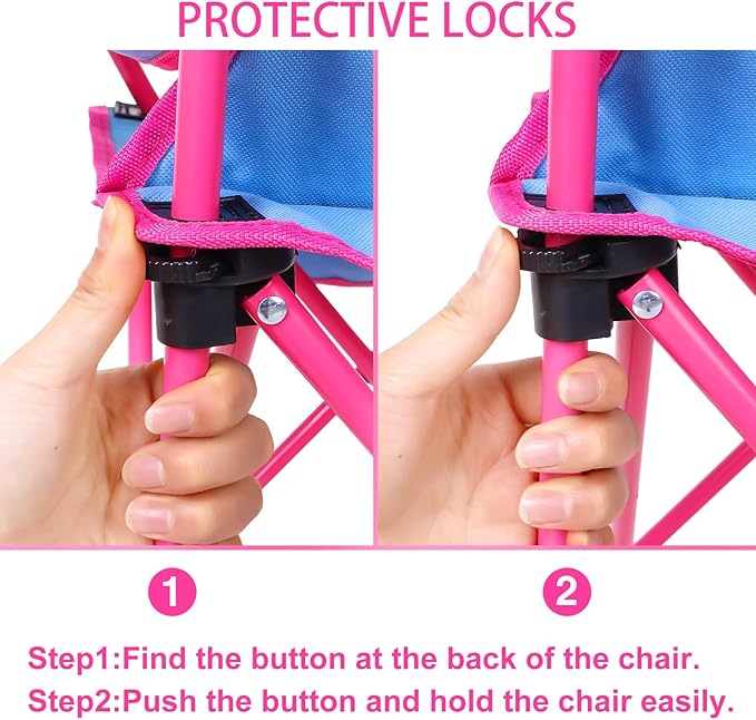 KABOER Kids Outdoor Folding Lawn and Camping Chair with Cup Holder and Carrying Bag Children's Camping Chairs