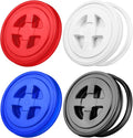 Aodaer 4 Pieces Seal Lid 5 Gallon Bucket Twist Lid Food Storage Container Lid Reusable Plastic Seal Lid Food Storage Container Lids Mixed Colors