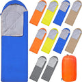 Macarrie 10 Pcs Bulk Sleeping Bags for Homeless Donation Shelter Adults 0 Degree Waterproof Sleeping Bags with Compression Sack for Cold Weather Emergency Hiking Camping Warm