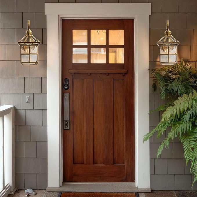 Copper Porch Lights Oil Rubbed Brass Outdoor Wall Lights 13.4in Exterior Lantern Light Fixture Waterproof Outside Wall Mount Sconce Lamp for Patio Garage Entryway Balcony