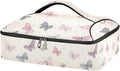 Casserole Carrier Pattern Pink Butterflies PrintInsulated Casserole Carrier for Hot or Cold Food Thermal Lunch Tote for Potluck Parties Picnic Beach Fits 9 x 13 Inches Baking Dish