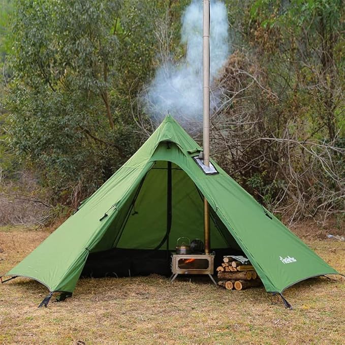Half Inner Mesh Tent for Tipi Hot Tent with Waterproof Floor 1 Person General Size