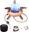 Roamix 54500 BTU Multi-Fuel Portable Camping Stove – 16000W Collapsible Windproof Burner with Fuel Canister Adapter &amp Carrying Case for Outdoor Cooking Backpacking &amp Emergency Use