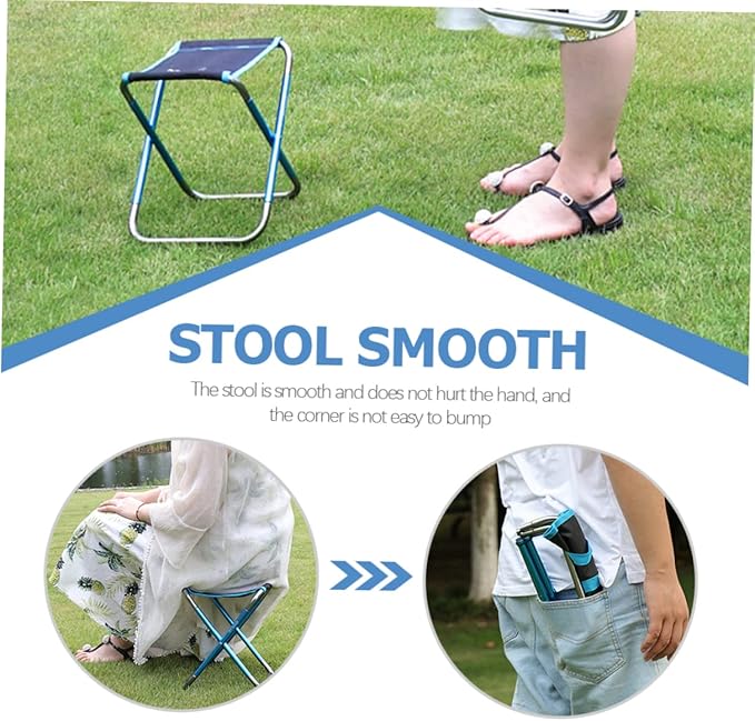KICHOUSE Camping Supply Multi-Function Stool Folding Fishing Chair Portable Outdoor Stool