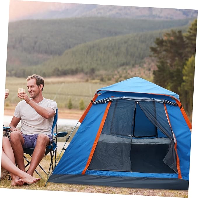 HANABASS Portable Automatic Camping Tent Waterproof Outdoor Foldable Tent Thickened Moisture-Proof Rain Shelter Lightweight 2-Person Setup for Hiking and Beach Camping