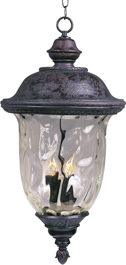 Maxim Carriage House DC-Three Light Outdoor Hanging Lantern in Early American style-12.5 Inches Wide by 24.5 inches high