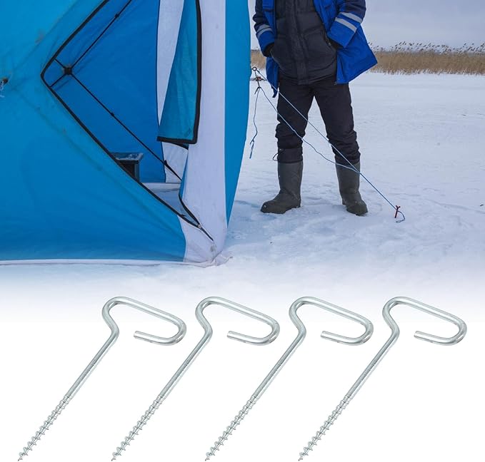 Camping Gear 9pcs Universals Ice Fishing Anchors Tool Multifunctional Beach Tent Pegs for Secure Tent Attachments